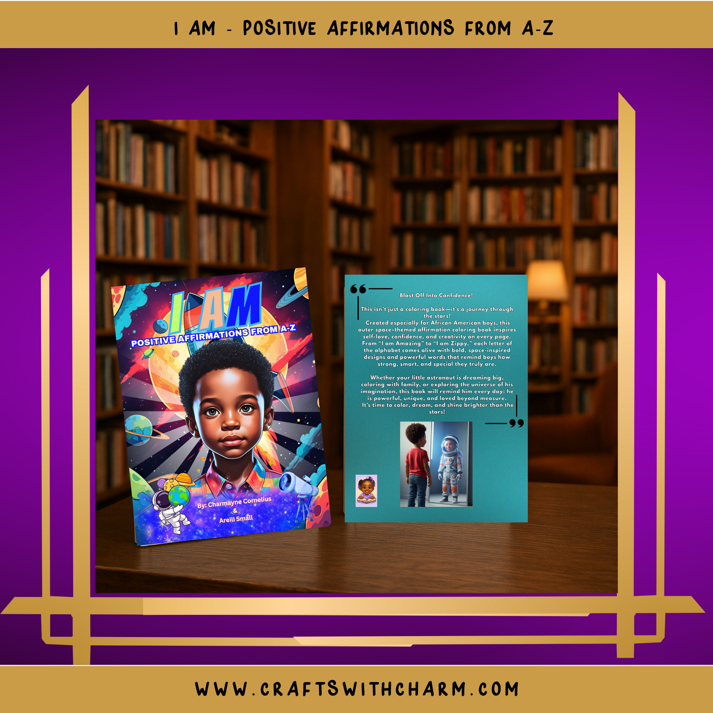I AM - POSITIVE AFFIRMATIONS FROM A-Z COLORING BOOK