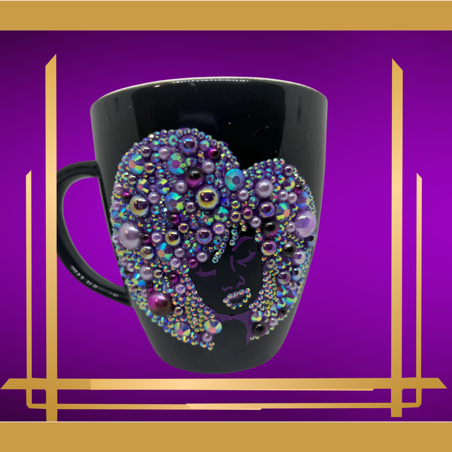 AFRO JEWELED MUGS