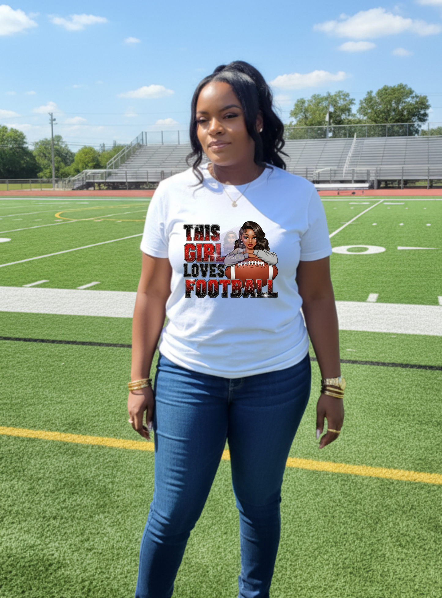 Ladies Custom Football T-Shirt | Stylish Fan Gear for Game Day