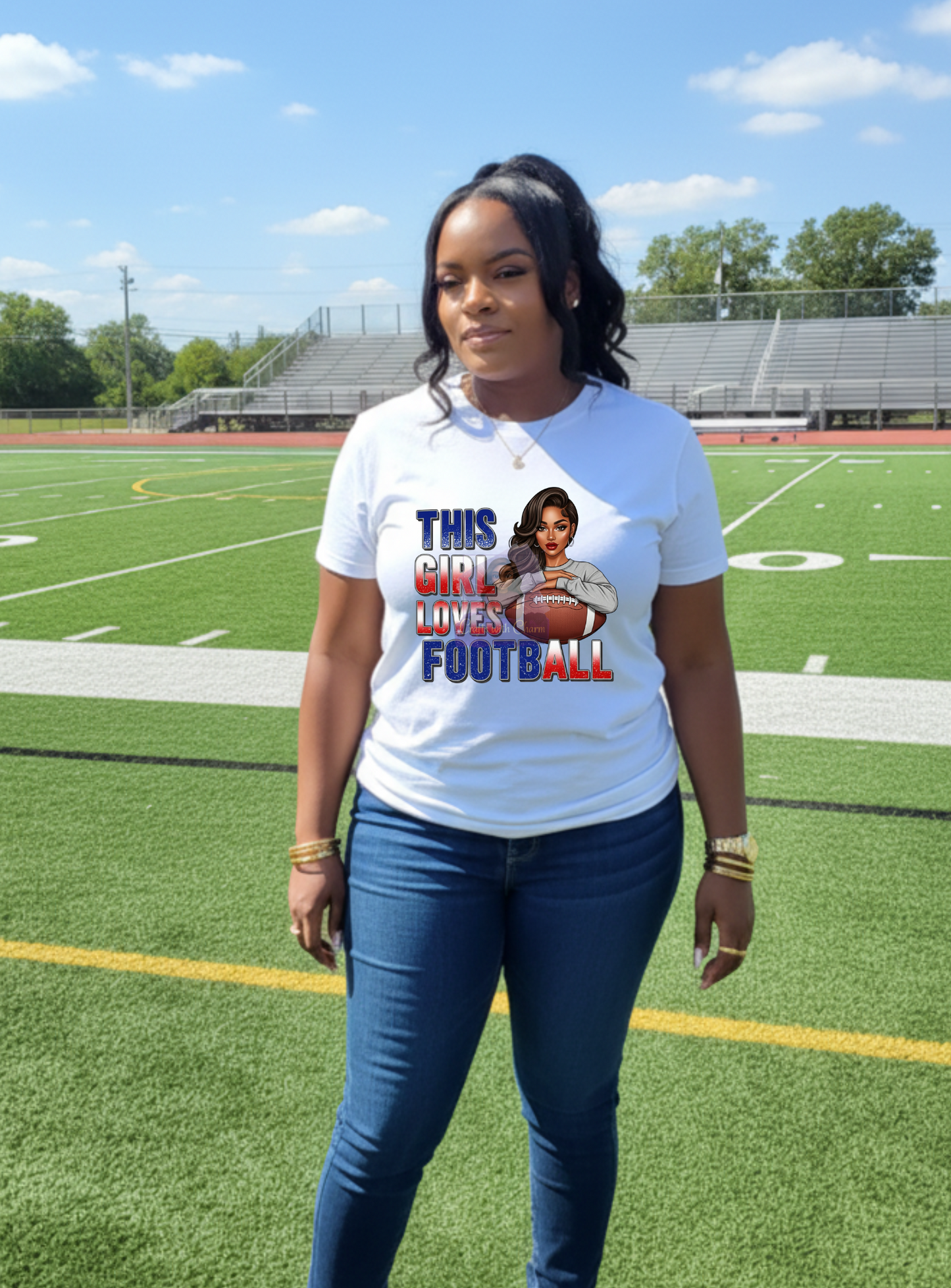 Ladies Custom Football T-Shirt | Stylish Fan Gear for Game Day