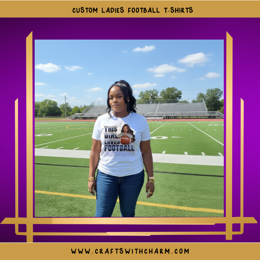 Ladies Custom Football T-Shirt | Stylish Fan Gear for Game Day