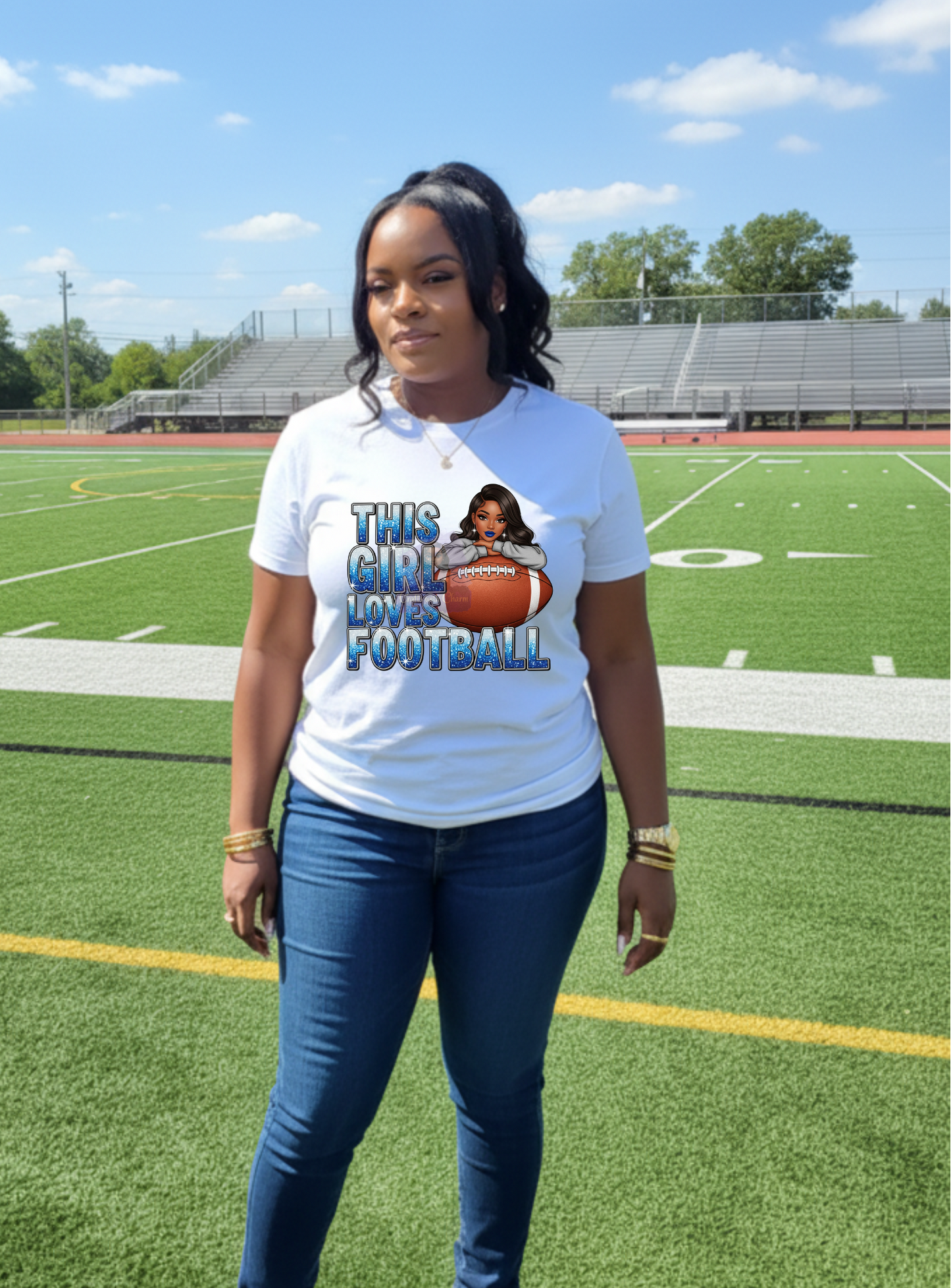 Ladies Custom Football T-Shirt | Stylish Fan Gear for Game Day
