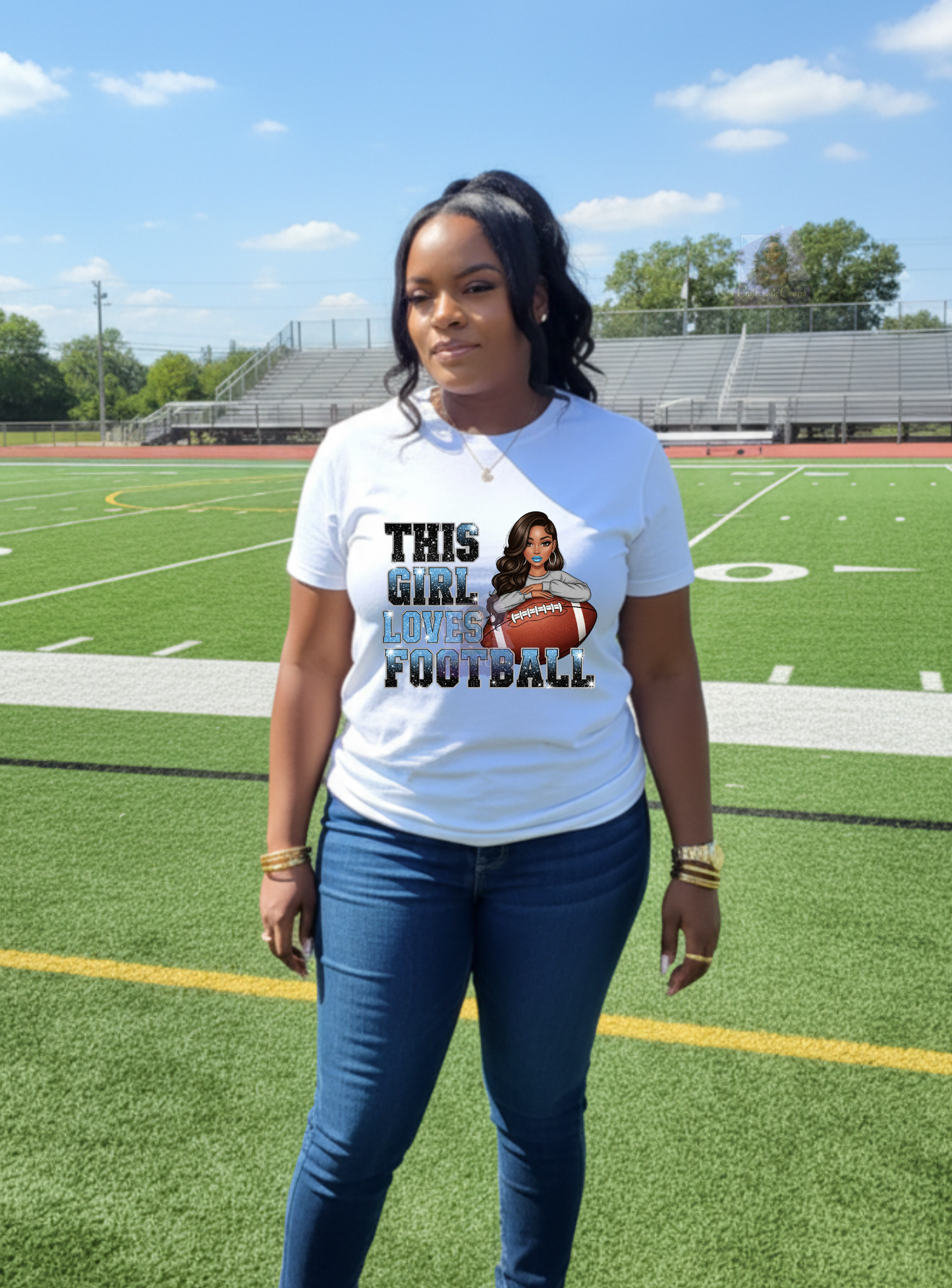 Ladies Custom Football T-Shirt | Stylish Fan Gear for Game Day