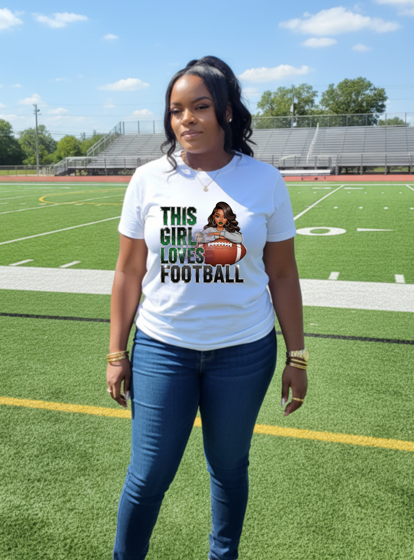 Ladies Custom Football T-Shirt | Stylish Fan Gear for Game Day